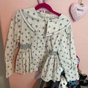 Apolina Priscilla Snowdrop calico floral blouse